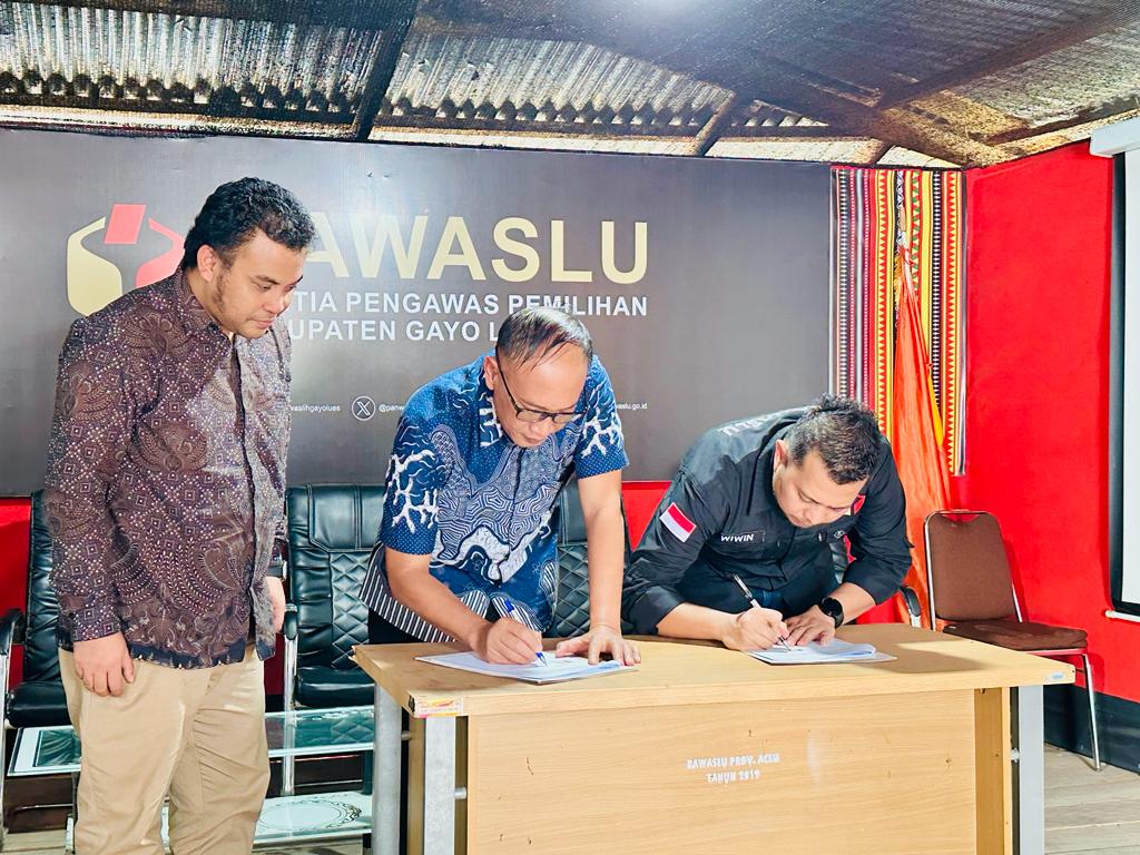 Penandatanganan MOU Panwaslih Gayo Lues dengan BNN