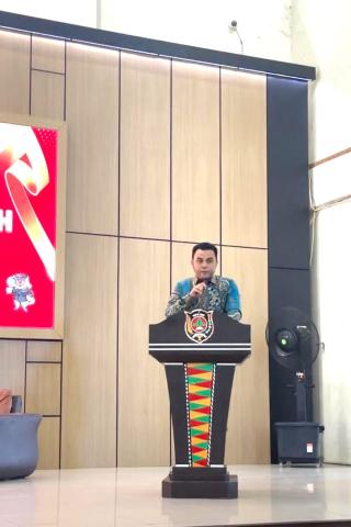 Sambutan Herman dalam acara pelatihan saksi peserta pemilu tahun 2024