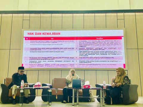 Narasumber acara pelatihan saksi peserta pemilu tahun 2024