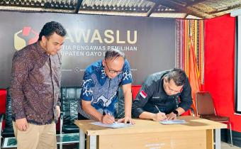 Penandatanganan MOU Panwaslih Gayo Lues dengan BNN